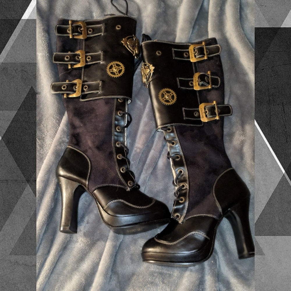 Demonia Crypto Steampunk Heels Pleaser size 8